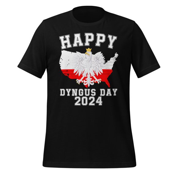 Happy Dyngus Day 2024 Shirt Polska Polish White Eagle T-Shirt Polish Eagle Shirt Great for Polish American Dyngus Day T-Shirt Polska Shirt (Black, S)