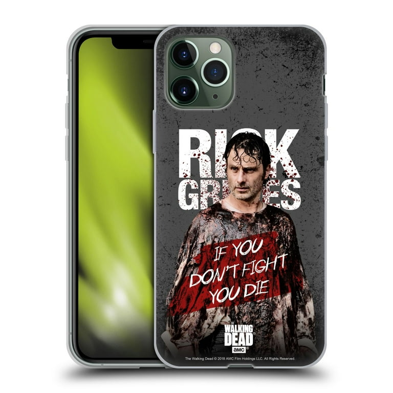 Head Case Designs Officially Licensed AMC The Walking Dead Rick Grimes  Legacy Bloody Poncho Soft Gel Case Compatible with Apple iPhone 11 Pro 