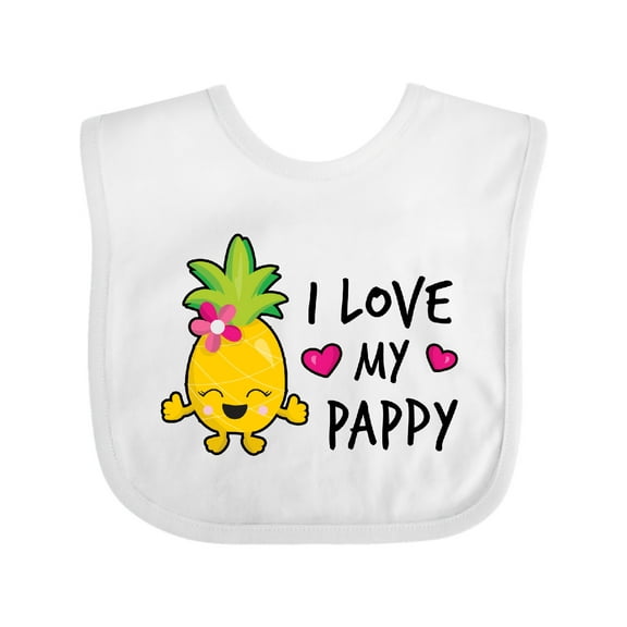 Inktastic I Love My Pappy with Pineapple Girls Baby Bib