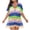 Blue, variant on Riecok Pool Cover Up for Women Short Sleeve Hollow out Split Swimsuit Cover Ups Summer Beach Vacation Tops