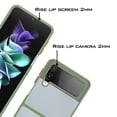 thumbnail image 4 of CoverON For Samsung Galaxy Z Flip 4 Phone Case, Clear Back Ring Holder Kickstand Cover, Green, 4 of 7