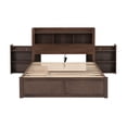 thumbnail image 5 of Bellemave Full Bed with Trundle and Storage Drawers, Wood Full Size Platform Beds with Charging Station, Space-Saving Full Bed with Bookcase Headboard for Teens and Adults (Espresso), 5 of 10