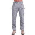 thumbnail image 2 of Lilgiuy Men's Solid Color Multi-Pocket Washed Overalls Outdoor Casual Pants Trousers for Hawaiian Beach Vacation, 2 of 4