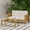 Brown, variant on Patio Furniture Set with Loveseat | Create a Cozy Corner | Acacia Wood with Shutter Accents | Support High Weight Capacity