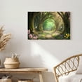 thumbnail image 2 of 1.5-Inch Thick Canvas Print Wall Art for Living Room, Bedroom, Office or Entryway – Decorative Wall Decor with Enchanted Forest Path With Flowers And Butterflies -30 x 20x 1.5 in, 2 of 9