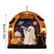 thumbnail image 2 of Uuiauoio Halloween Ghost Ornaments Spooky Cute Hanging Decor for Home Holiday Party Tree Decoration with Lantern and Black Cat Theme, 2 of 6