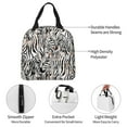 thumbnail image 3 of Rateoe Leopard And Zebra Pattern Insulated Lunch Bag with Thick Aluminum Foil Lunch Tote Bag with Front Pocket for Men and Women, Ideal for Work, School, Picnics, and Travel, 3 of 5