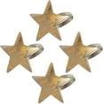 thumbnail image 2 of Saro Lifestyle Gold Texture Star Napkin Ring (Set of 4), 2 of 5