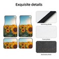 thumbnail image 4 of Kdxio Sunlit Sunflower Field Print Car Floor Mats Universal SUV Front Rear Floor Foot Mats 4-Piece Full Set with Non-Slip Rubber Backing Car Accessories for Most Cars, 4 of 7