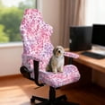 thumbnail image 2 of Pzuqiu Pink Leopard Print 4 Pack Computer Game Chair Cover Elastic Rotating Backrest and Seat Protectors Comfortable Office Decorations for Home, Shop, Office, 2 of 7