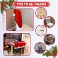 thumbnail image 5 of Christmas Chair Covers Set of 4,Red and White Santa Claus Hat Chair Back Covers for Xmas Holiday Festival Indoor Kitchen Bar Counter Stools Decorations Dining Room Table Decor, 5 of 6
