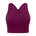 thumbnail image 4 of ChoXxx Women's Built In Padded Top Racerback Vest Sports Bra Open Back Purple XXL, 4 of 4
