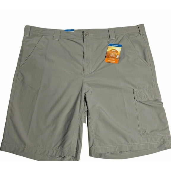 Columbia Men's Outdoor Hiking Cargo Shorts Size 42-44 X 10 Gray Nylon UPF50 Tech