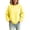 223#Yellow, variant on Women Crewneck Sweatshirts Long Sleeve Solid Color Relaxed Fit Casual Pullover Tops Saffron 3XL