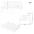 thumbnail image 5 of Gewnee Pullout Couch Bed,3 in 1 Convertible Sleeper Sofa Bed,Futon Corduroy Loveseat with Adjustable Backrest for Apartment and Office.Yellow, 5 of 19