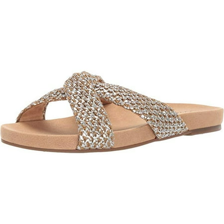 

Lucky Brand Women s Fynna Synthetic Open Toe Flat Slide Sandal