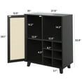 thumbnail image 3 of Farini Sideboard Buffet Cabinet, Bar Cabinet with Wine Racks and Adjustable Shelf for Kitchen, Living Room, Home Bar, Black, 3 of 8