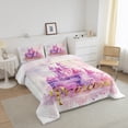 thumbnail image 3 of Erosebridal Purple Fantasy Princess Bedding Full Comforter Set, Magical Castle Down Comforter, Fairy Tale Decor, 3 Pieces, 3 of 7