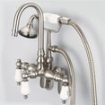 thumbnail image 1 of Water Creation F6-0011-02-CL Robinet de Baignoire Gris Vintage Réglable à Étalement Mural & 44; Nickel Brossé, 1 of 1