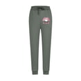 thumbnail image 2 of Gibobby pantalones de pana Pantalones De Chándal Para Mujer Con 2 Bolsillos Cordón Forro Polar De Invierno Cintura Alta Leggings Largos Deportivos Pantalones De Entrenamiento(Gris, L), 2 of 4