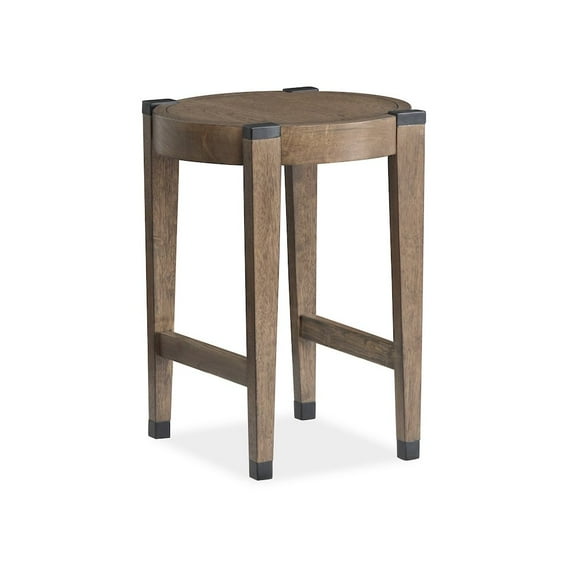 Magnussen Home Kaysen Wallaby And Matte Black Round End Table