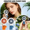 thumbnail image 2 of Portable Handheld Fan Water Gun Blue 1 Pack Prank Toy For Outdoor Summer Activities, 2 of 7