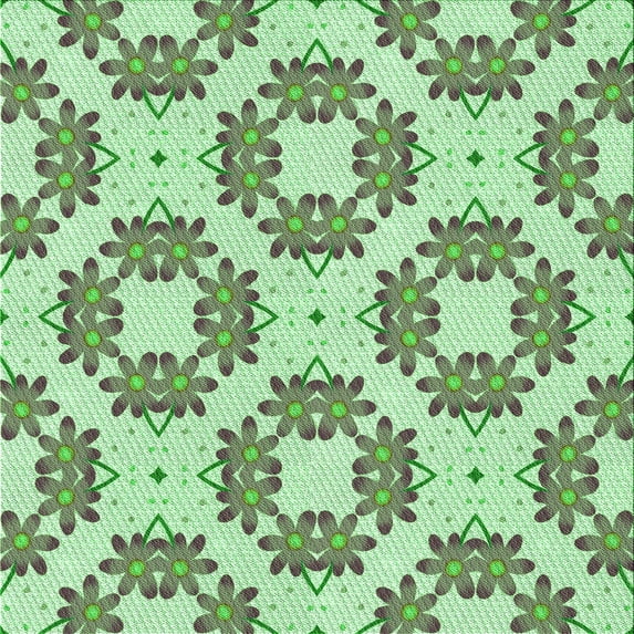 Ahgly Company Machine Washable Indoor Square Transitional Light Green Area Rugs, 5' Square