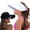 1black+1white, variant on 2PCS Wide Brim Sun Visor Hat Women Large UV Protective Golf Beach Cap, Design in Korea 1black+1white