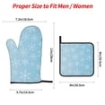 thumbnail image 2 of Daiia Snowflake Snowing Pattern Oven Mitts and Pot Holders 4 pcs Set,High Heat Resistant 500 Degree Extra Thicken Long Kitchen Cotton Oven Glove, 2 of 6