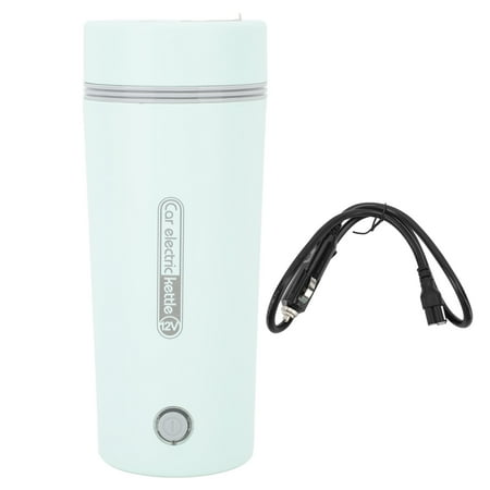 

Electric Kettle Rapid Heating Intelligent Control Anti Dry Burn Protection 350ml Portable Insulation Heating Cup for Car Travel Light Green 24V 140W