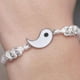 thumbnail image 2 of Pulseras para 2 pulseras de cordón ajustable Yin Yang a juego para relación de amistad novio novia regalo de San Valentín, 2 of 5