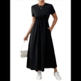 thumbnail image 2 of Vestido Informal de Corta para Mujer, con Bolsillos, Color Negro, Talla XXL, 2 of 8