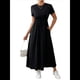 thumbnail image 2 of Vestido Informal de Corta para Mujer, con Bolsillos, Color Negro, Talla L, 2 of 8