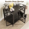 thumbnail image 5 of TIME RAY 44 Inch Dog Crate Furniture for Large Dog,Wood Dog Kennel Furniture Indoor with Removable Divider,Dog Cage Furniture as TV Stand,Black, 5 of 7