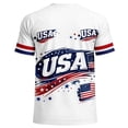 thumbnail image 4 of Zimjoy Men's USA Soccer T-Shirt Patriotic American Flag Graphic Tee 2026 World Soccer Game Fan Short Sleeve Shirt for Game Day 4th of July White L, 4 of 5