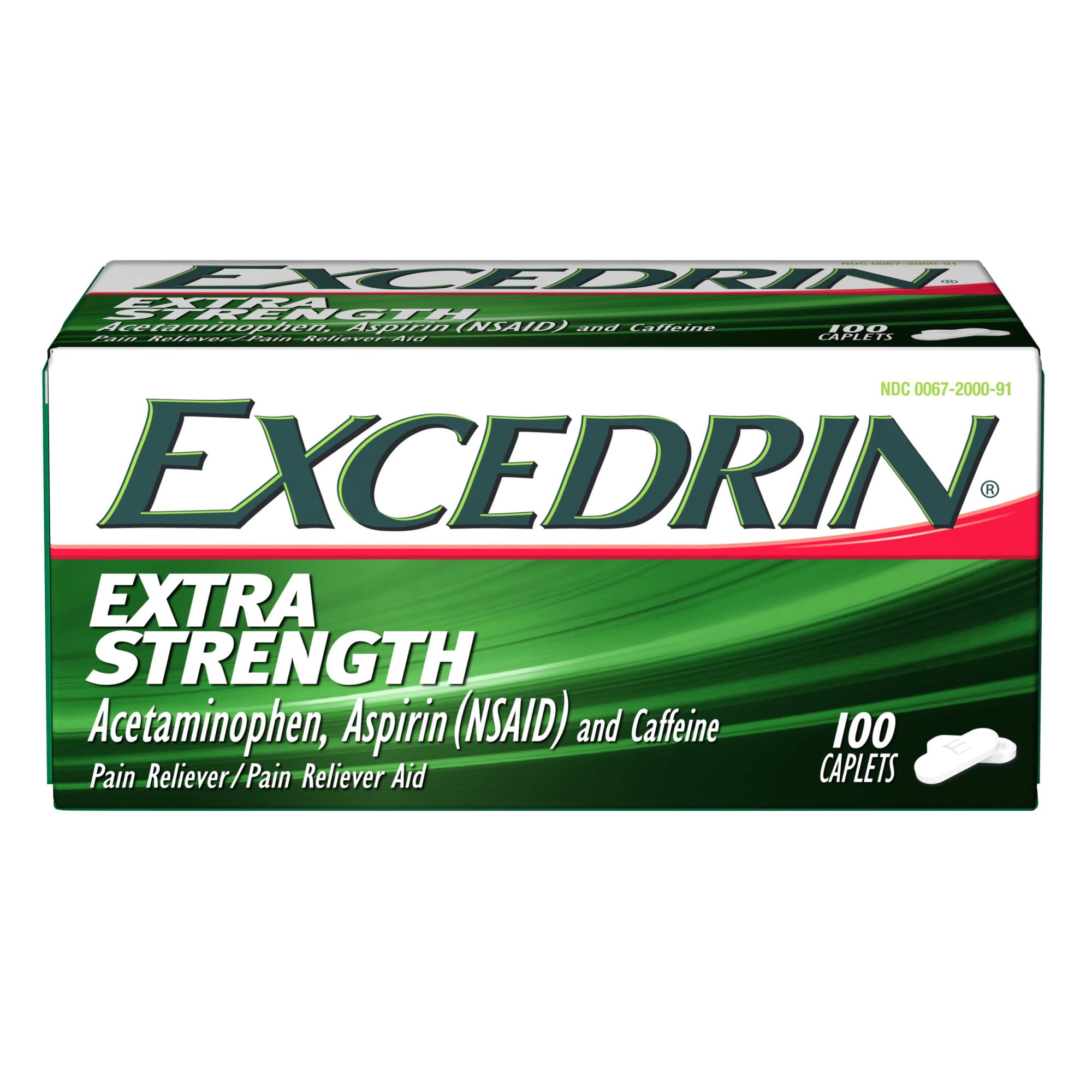 Excedrin Extra Strength Pain Reliever and Headache Medicine Caplets, 100 Count