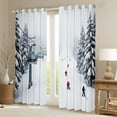 thumbnail image 4 of jejeloiu Skiing Sport Black Out Curtains,Hello Winter Curtains Pack of 2 (42x63 Each) For Girls Boys, 4 of 6