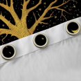 thumbnail image 4 of Homewish Boho Tree of Life Blackout Curtains, Moon Stars Sun Curtains Pack of 2 (42x84 Each), Gold Black, 4 of 5