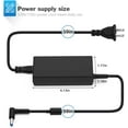 thumbnail image 2 of 45W 19.5V 2.31A for HP Laptop Charger Blue Tip, HP Pavilion x360 11 13 15, Zbook 14u G4 G5 15u 15 G3, 15-f111dx 15-f211wm 15-f233wm 15-f278nr 15-r052nr 15-r132wm with Power Cord, 2 of 6