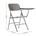 thumbnail image 4 of Flash Furniture Rutherford 4 Pack Premium Steel Folding Chair with Left Handed Tablet Arm, 4 of 12