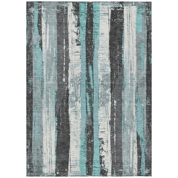 Dalyn Rugs Machine Washable Indoor/Outdoor Chantille Teal 2'6" x 3'10" Rug