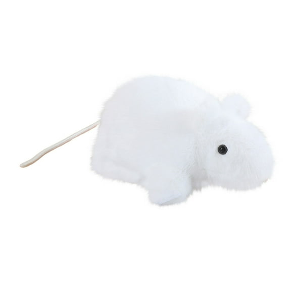 Animal en Peluche Souris - Aisance Ludique - Compagnons Intemporels - Jouet en Peluche Souris 4,3 Pouces Faux Rat Petites Souris en Peluche en Vrac Câlines Réalistes pour Anniversaire - Noir/blanc