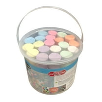 20 Piece Jumbo Sidewalk Chalk Travel Bucket
