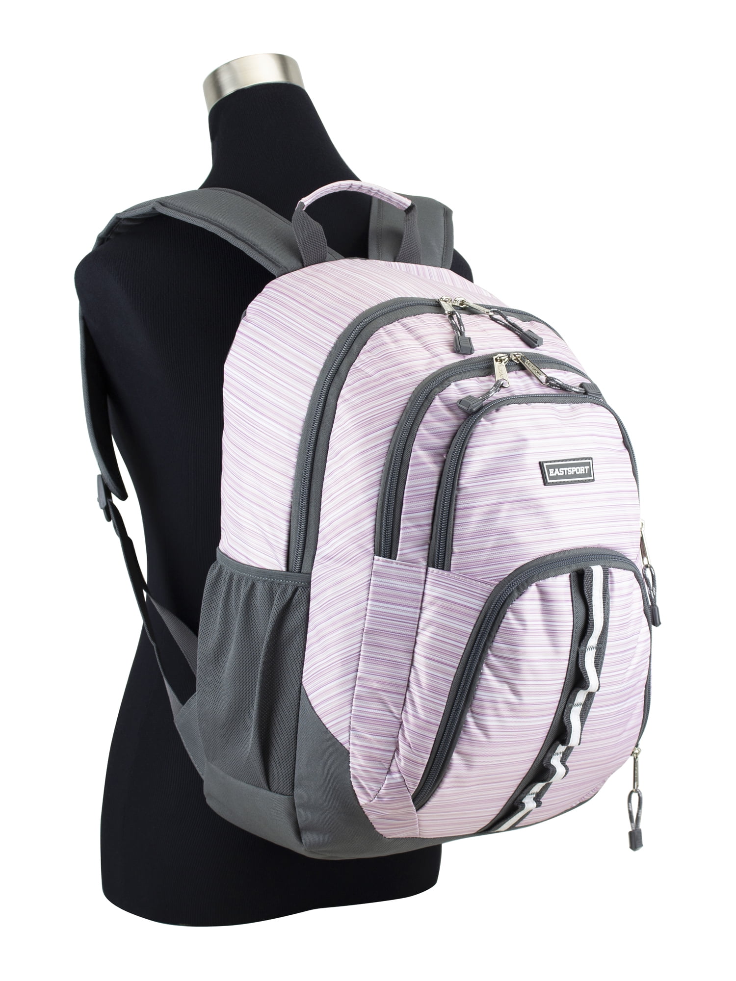 Eastsport Unisex Rally Sport 2.0 Backpack, Pink Stripe