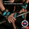 thumbnail image 5 of Wrist Wraps + Lifting Straps Bundle (2 Pairs) for Weightlifting, Cross Training, Workout, Gym, Powerlifting, Bodybuilding - Support for Men/Women, Avoid Injury During Weight Lifting, 5 of 9