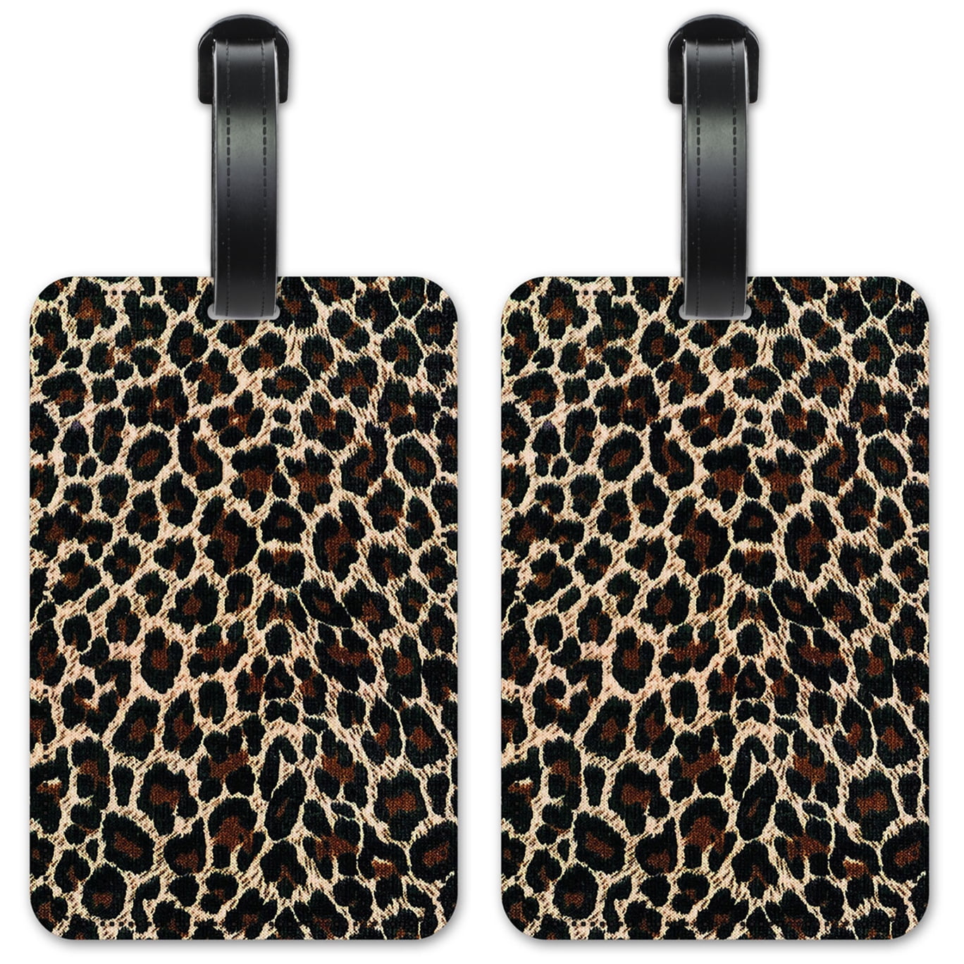 Leopard Print Luggage ID Tags / Suitcase Identification Cards Set