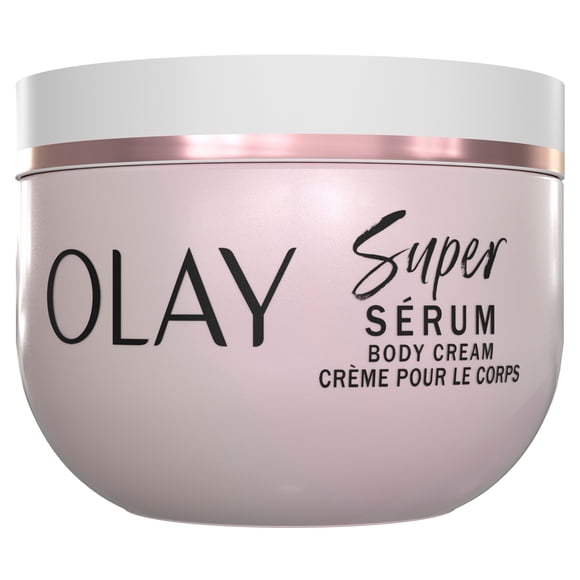 Crème pour le corps Olay Super sérum, crème hydratante riche pour la peau sèche avec le complexe Super Sérum pour ralentir les signes visibles de l’âge, 283 g