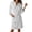 02_White, variant on HNMKIU Women's Plus Size Lightweight 3/4 Sleeve Robe Knee Length Bathrobe Women's Sleepwear for Spa and Home 02_White,XXXL
