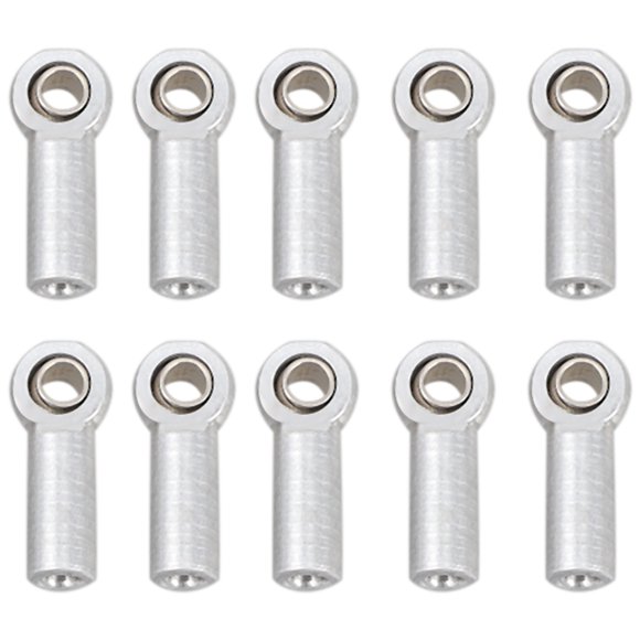 10 Unids Metal M3 ArticulacióN de RóTula Barra Acoplamiento para 1/10 RC Car Crawler SCX10 D90 D110 CC01, Plata