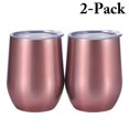 thumbnail image 1 of Coofit 2PCS Wine Cups Stainless Steel Insulated Drinking Cups Beer Cups with Lid, 1 of 10